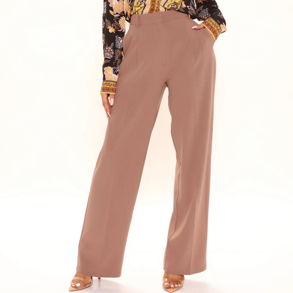 No Limit Wide Leg Trouser 31 - Mocha